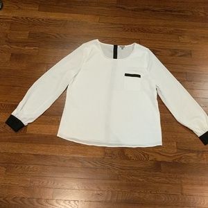 Chiffon white long sleeve